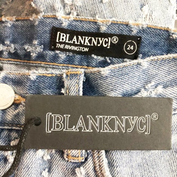 New Anthropologie Blank NYC Punch Line High Waisted Jeans Artsy Quirky Eclectic - Picture 5 of 9